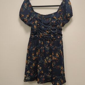 Flirty Floral AUW Brand Mini Dress with Versatile Styling